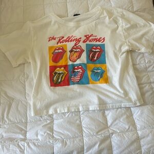 rolling stones cropped tshirt